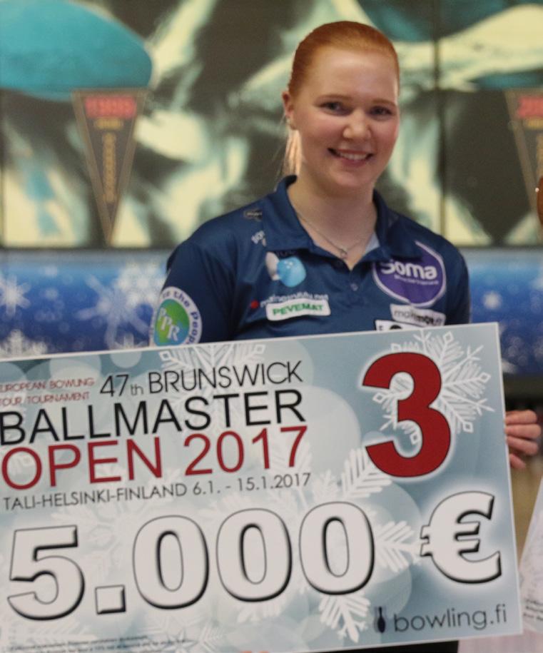 47. Brunswick Ballmaster Open 6. 15.1.2017, Helsinki Tali, European Bowling Tour osakilpailu 12 parhaan round robin 10s. 11s. tas bon. yht. ka.