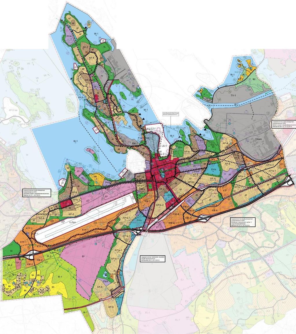 2. LAPPEENRANNAN KESKUSTAAJAMAN OSAYLEISKAAVA 2030 KESKUSTA-ALUE ehdotus nähtävillä 8.12