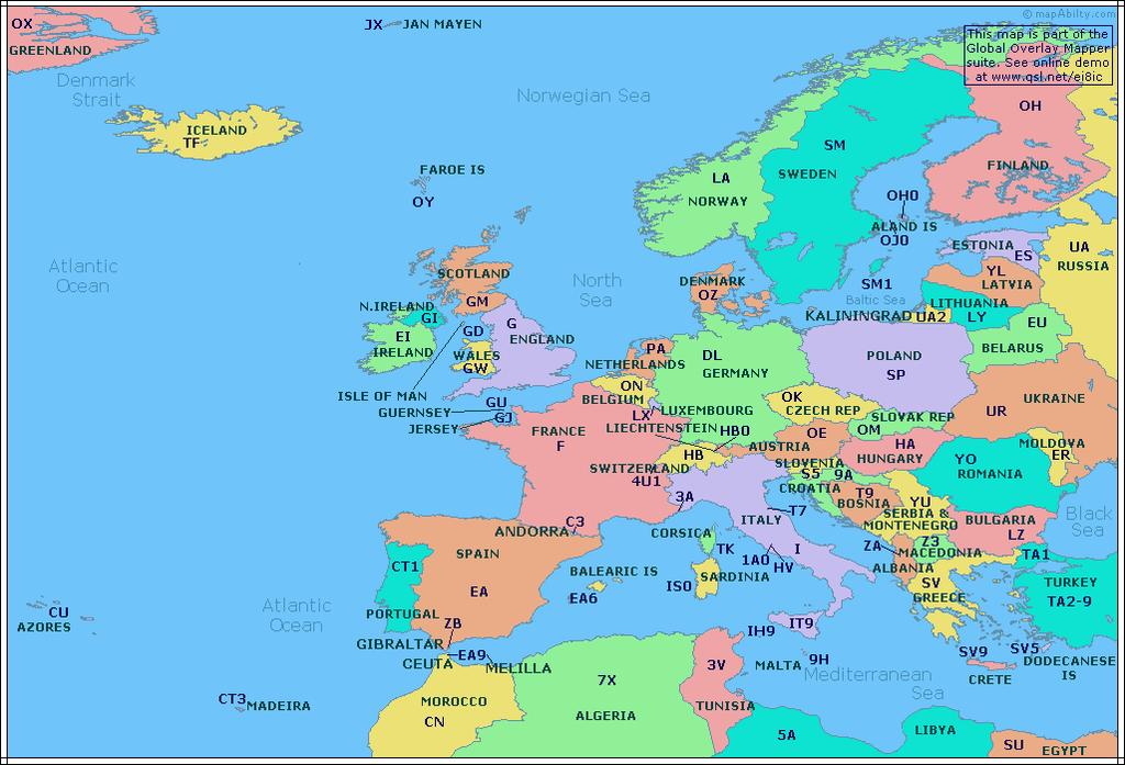 Maatunnukset Erillisenä materiaalina kattava lista prefikseistä ja maista sekä maailman kartta Kannattaa opetella Eurooppa sekä isot ja yleiset