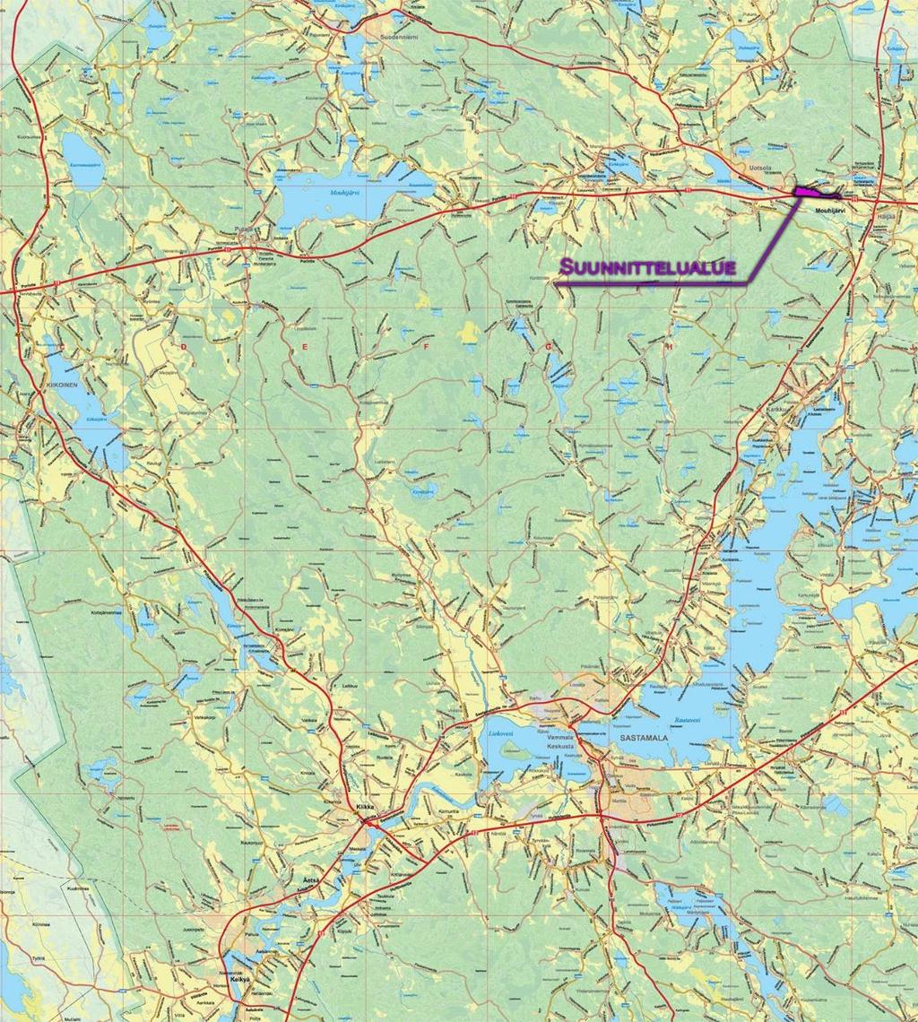 Maankäyttö MOUHIJÄRVEN RINNAKKAISVÄYLÄN ASEMAKAAVA JA ASEMAKAAVAN MUUTOS EHDOTUS A_029 Suunnittelualueen likimääräinen sijainti Asemakaavaehdotuksen selostus 12.9.2017 OAS Tekninen lautakunta 28.9.2011, 91 Vireilletulosta kuulutettu 12.