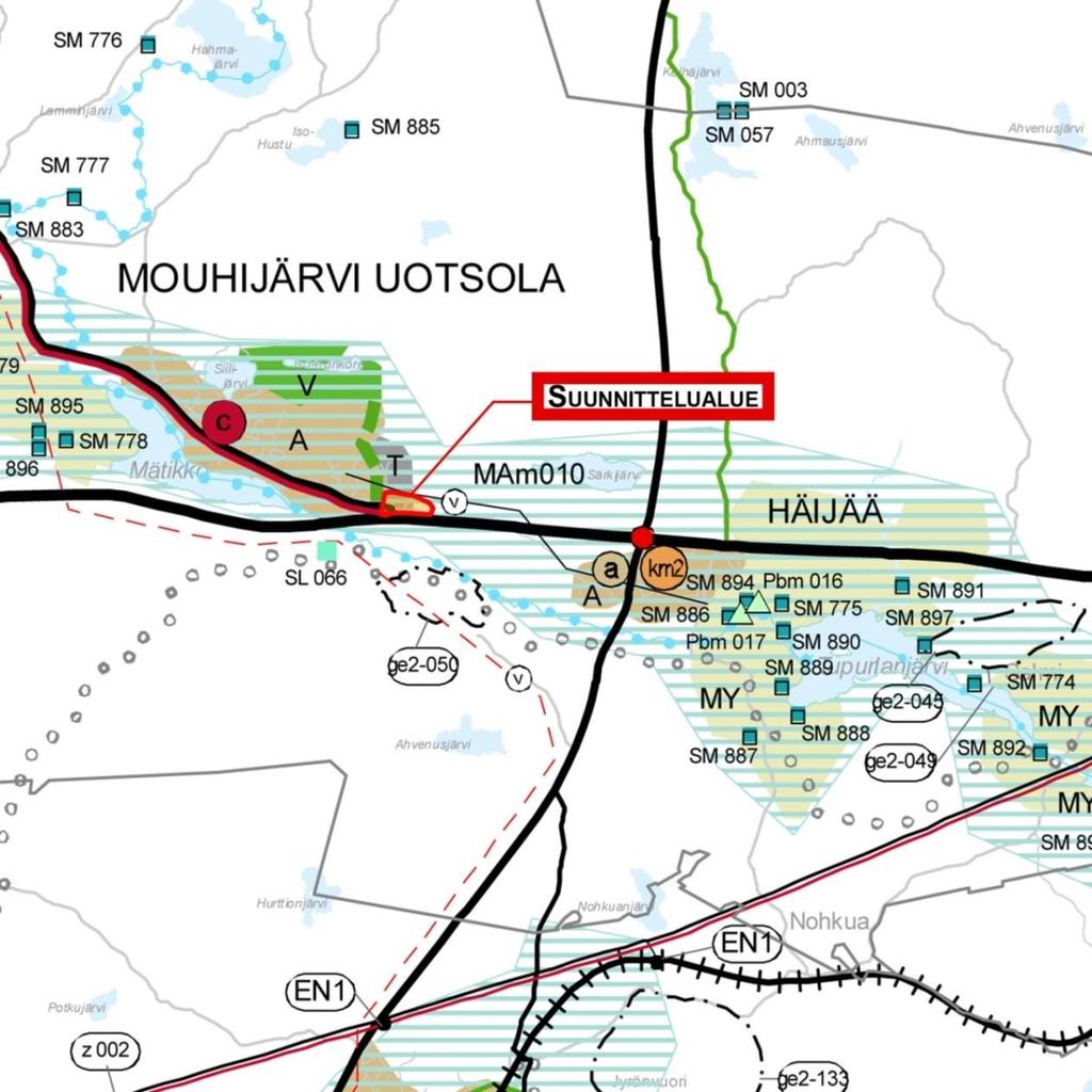 3.2 Suunnittelutilanne 3.2.1 Kaava-aluetta koskevat suunnitelmat, päätökset ja selvitykset Pirkanmaan 1. Maakuntakaava Vuonna 2007 vahvistetussa Pirkanmaan 1.