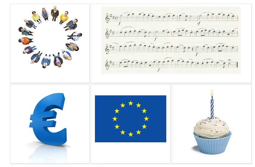 EU:n symbolit Tunnuslause: Moninaisuudessaan yhtenäinen