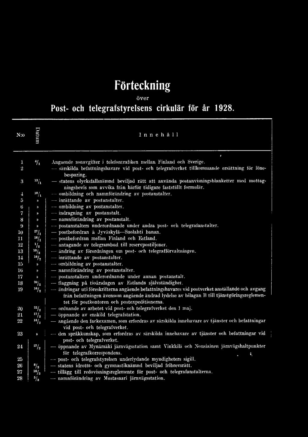 3 13A statens olycksfallsnämnd beviljad rätt att använda postanvisningsblanketter med mottagningsbevis som avvika från härför tidigare fastställt formulär.