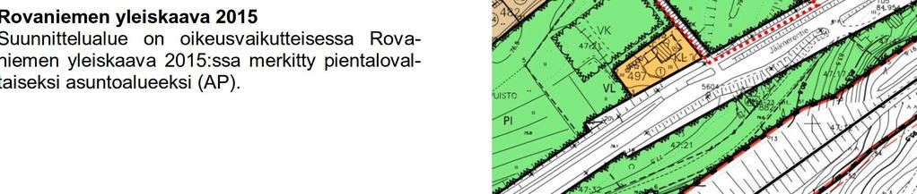 SUUNNITTELUALUE Suunnittelualue sijaitsee Pullinrannassa Rovaniemen 4. kaupunginosassa. Suunnittelualue rajoittuu Pullinrannan ja Jäämerentien väliin.