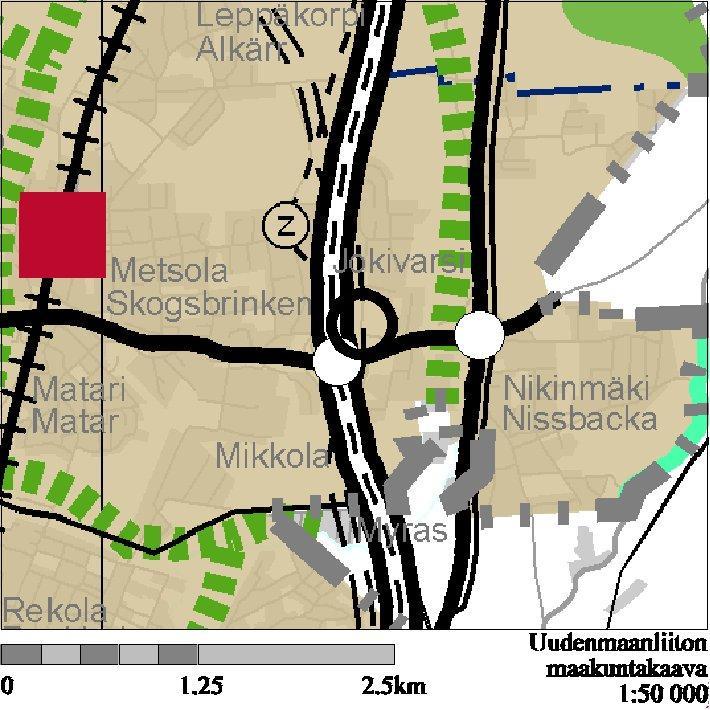 Suunnittelualue Alue sijaitsee Lahdenväylän ja Kulomäentie risteyksen koillispuolella korttelin 85025 tontilla 1. Lähtötiedot Nykytilanne: Tontilla on 416 k-m 2 :n suuruinen rakennus vuodelta 1965.