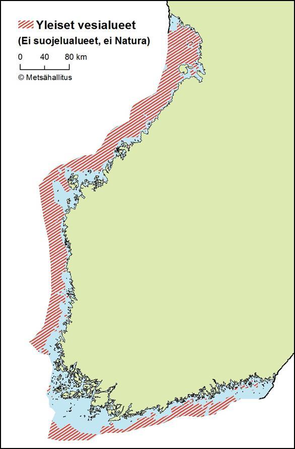 Vesiviljelyyn soveltuvien alueiden hakeminen Pohjana Metsähallituksen