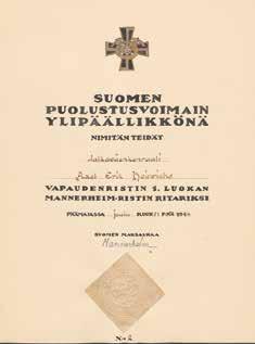 luokan Mannerheim-ristin solki. VR. 6. Jalkaväenkenraali Rudolf Waldenille kuulunut 2.