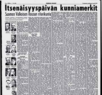 SVR ja SL. 5. Suomen Valkoisen Ruusun I luokan mitali kultaristein. Yksityisomistuksessa. 6.