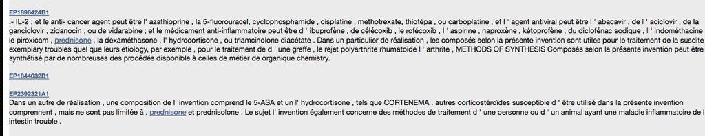 MOLTOn käyttötapaukset Patenttikäännökset Farmakologisten patenttien haku luonnollisella kielellä esim.