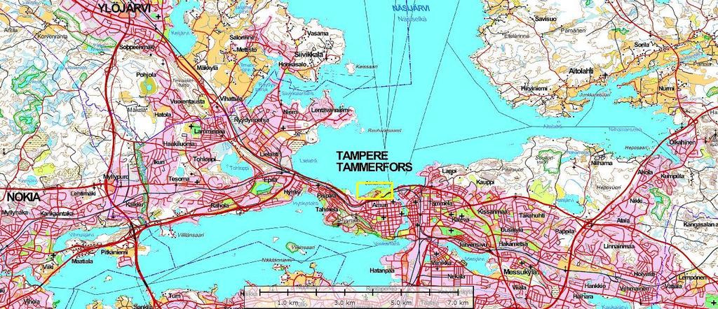 2017 Tutkimusraportti: 13.10.2017 Raportin jakelu: Tampereen kaupunki, A-Insinöörit Oy ja Museoviraston arkisto Kartta 1.