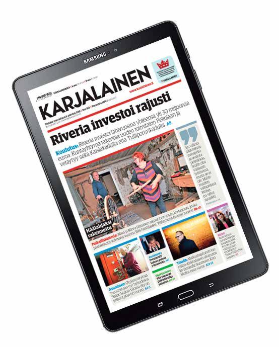 TABLETTIJULKAISUT LINKKI DIGILEHDESSÄ Tablettijulkaisut Karjalainen julkaistaan päivittäin myös näköislehtenä, joka on luettavissa tablettitietokoneilla ja älypuhelimilla (Android-, ios).