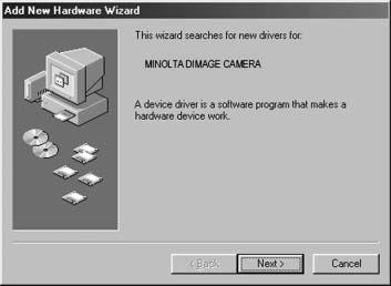 TIETOJEN SIIRTO Asentamine käsin Windows 98 ajurin asennus käsin: