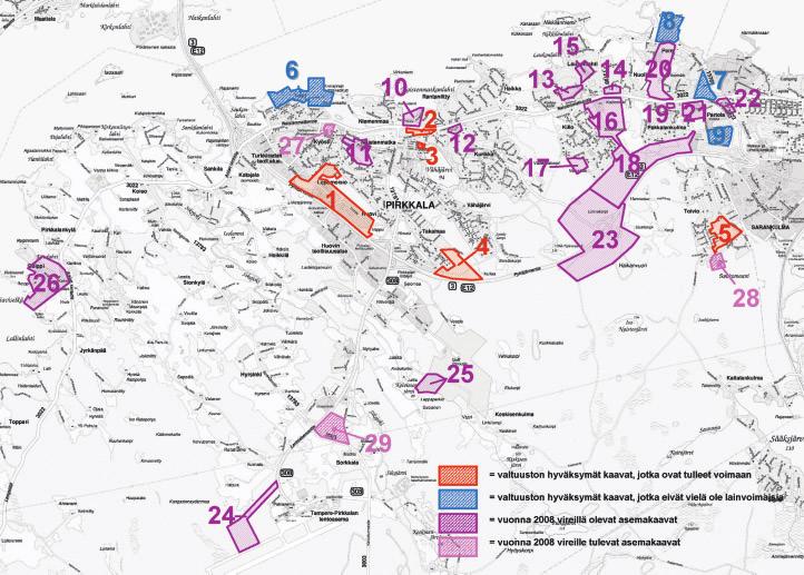 Pirkkalan kunnan kaavoitustiedote Asemakaavoja paljon valmiina ja vireillä Helmikuussa julkaistusta kuluvan vuoden kaavakatsauksessa löytyvät monien muiden hyödyllisten kaavatietojen ohessa kaikki