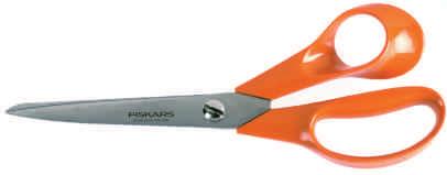 14570 FISKARS 9853 CLASSIC 21,5 cm 1 KPL Oikeakätinen. Terän pituus 10 cm. Oranssit kahvat.