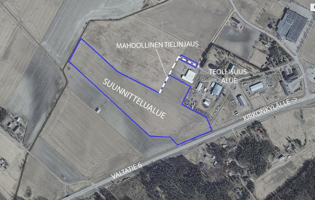 SUUNNITTELUN LÄHTÖKOHDAT 1. SUUNNITTELUALUE JA HANKKEEN TAUSTA Kunta osti vuonna 2014 Lapinjärven Ingermaninkylän yritysalueen (ent.