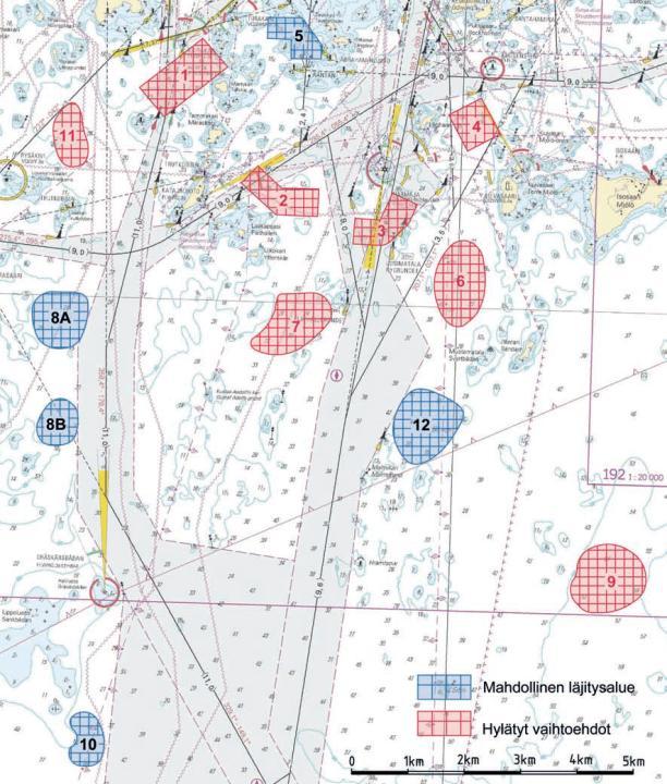 Esimerkki Helsingin merialueelta: Sedimentin läjitys mereen Lähde: Ruoppausmassojen meriläjitysalue Helsingin edustalla