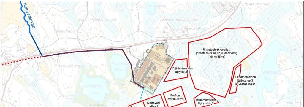 selostuksessa vaihtoehdon VE2 mukainen kuivaläjitys on jouduttu arvioimaan yleispiirteisemmin kuin