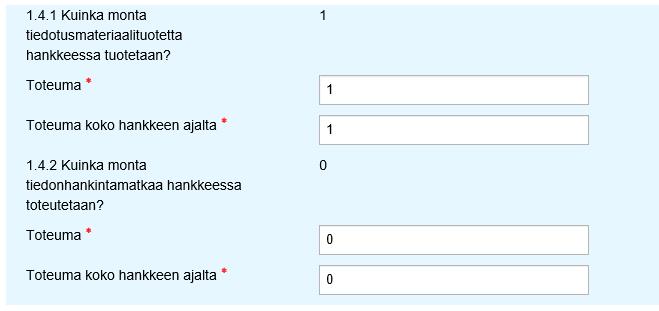 hankkeen kannalta oleelliset