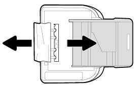 b. Käännä tulostin varovasti kyljelleen, jotta näet tulostimen pohjan. c. Tarkista syöttölokeron paikka tulostimessa.