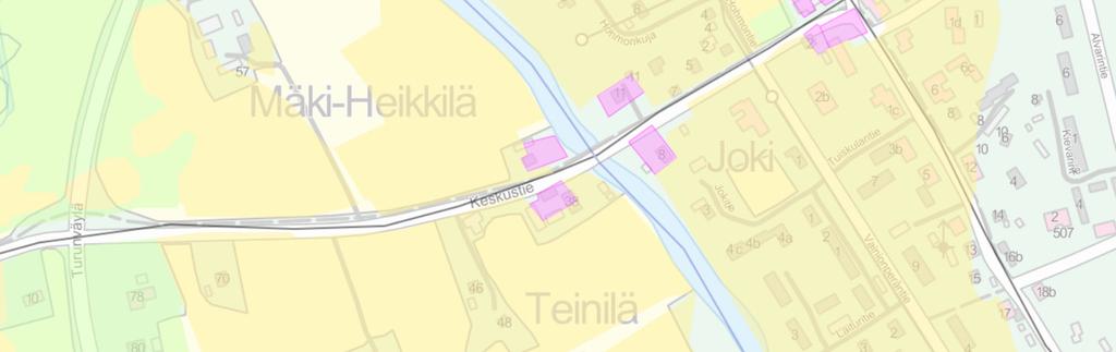 Vanha asuinrakennus ja kaksi aittaa olivat olemassa vielä 1980-luvulla.
