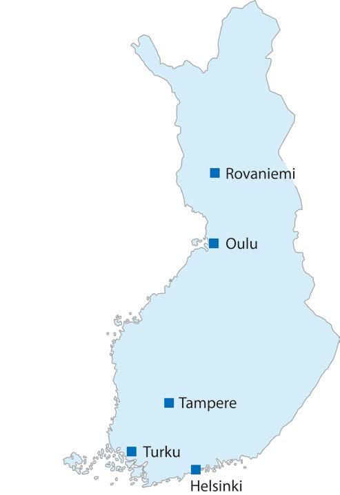 Taulukko 7.1. Juomaveden 3 H-, 90 Sr- ja 137 Cs -pitoisuudet (Bq/l) Helsingissä, Oulussa, Rovaniemellä, Tampereella ja Turussa. Tabell 7.1. Halt av 3 H, 90 Sr och 137 Cs i dricksvatten (Bq/l) i Helsingfors, Uleåborg, Rovaniemi, Tammerfors och Åbo.