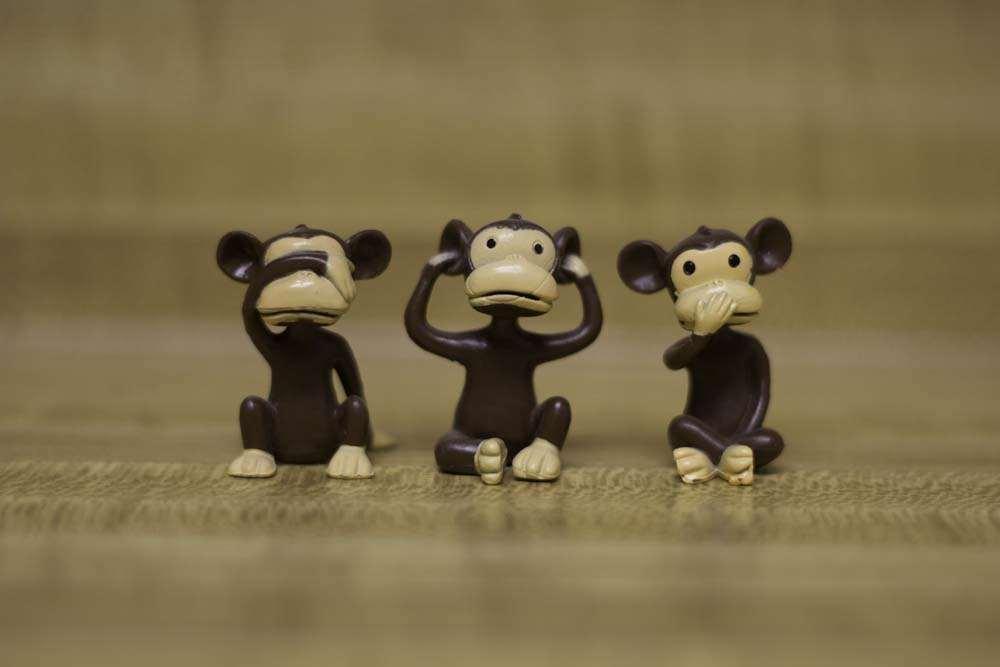 1. perisynti The three monkeys: See No Evil, Hear No Evil, Speak No Evil Ollaan kuin ei huomattaisikaan riidan olemassaoloa. Näin eivät tee johtajat, vaan pelokkaat pikkupomot.