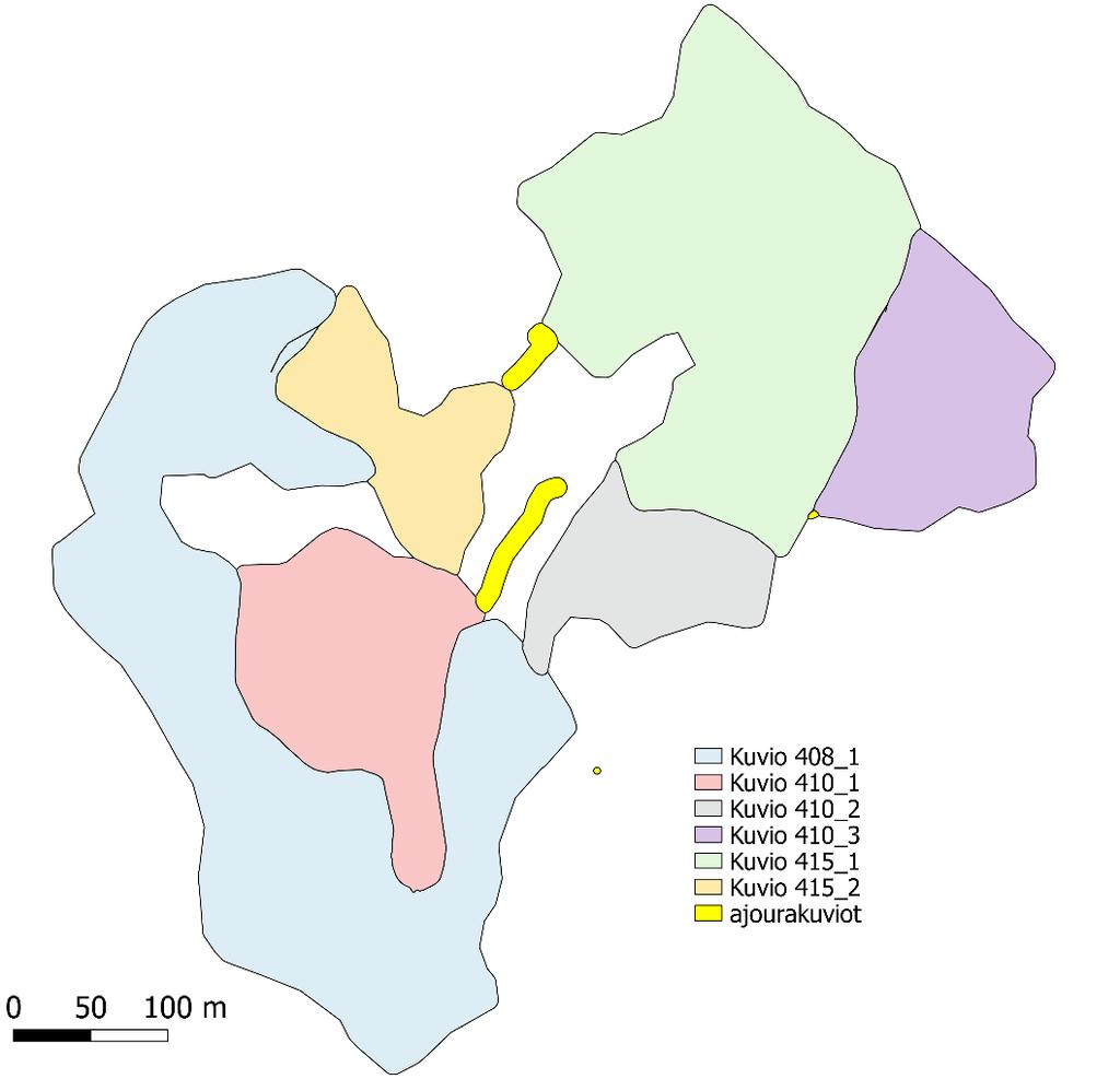 Esimerkki lopullisista pinta-aloista