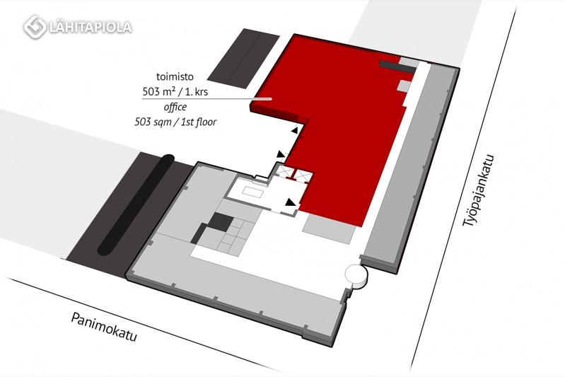 Vuokrataan: Toimisto 503 m² / 1. krs. Tutustu kiinteistön kotisivuihin: kalasatamantrooli.fi. Modernin toimistokiinteistön ensimmäisen kerroksen toimisto.