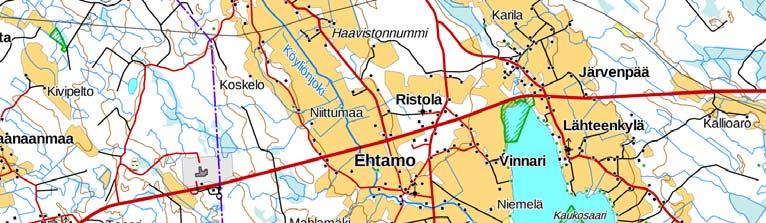 Voimassa oleva Ristolan asemakaava muutetaan siltä osin kuin tiesuunnitelma ulottuu asemakaava-alueelle. Asemakaavan muutos koskee osaa 17.12.