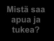 omaishoidon tuki, kotipalvelu Terveydenhuolto mm.