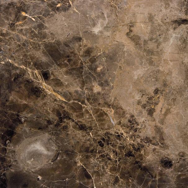 18 Ramona Brown Espanja * Ruskehtavan harmaa marmori, jossa on voimakasta tekstuurivaihtelua. Ei rakeisuutta. Pinnassa esiintyy runsaasti visuaalisia halkeamia.