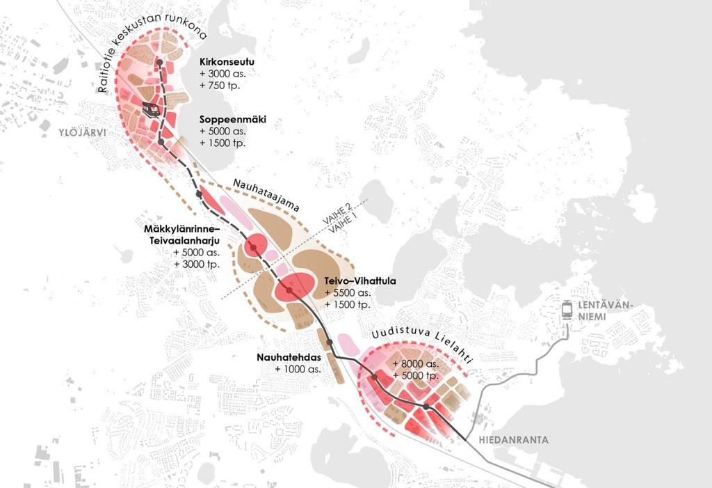 sekä Soppeenmäen että Kirkonseudun alueet, jotka muodostavat Ylöjärven