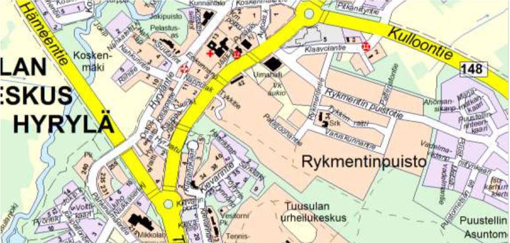 Tarjouspyyntö Click here to 3/8 Tarjouspyynnön Liite A RYKMENTINPUISTON ALUE Tausta Suomen valtio/senaatti-kiinteistöt omistaa Tuusulan Hyrylässä osan Rykmentinpuiston alueesta, joka aikaisemmin on