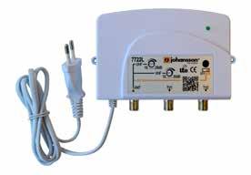 pientalovahvistin, kaksi lähtöä, merkkivalo VHF 40-300 MHz 15-30 db UHF 470-790 MHz 15-28 db kohina 3,0 db lähtötaso 107 dbµv (DIN45004B)