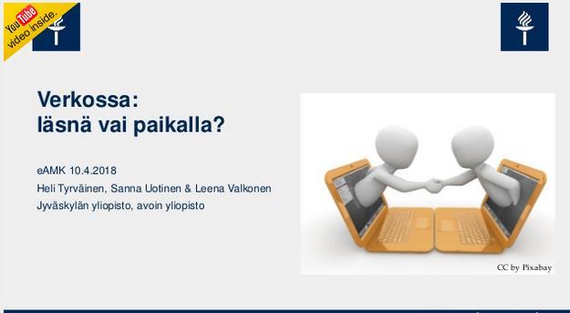 eamk hankkeen webinaarit Tulevat https://www.eamk.fi/fi/tapahtumat/ Oppimateriaalien valinta ja käyttö AMKien yhteisillä verkko-opintojaksoilla 15.