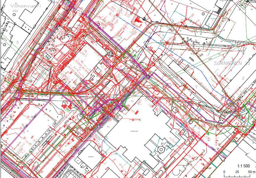 OTE JOHTOKARTASTA: MAANALAISET RAKENTEET Sähkö, 110 kv