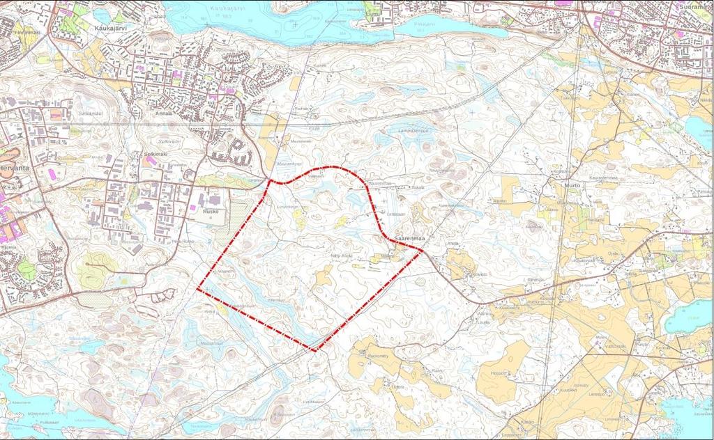 FCG SUUNNITTELU JA TEKNIIKKA OY Raportti 1 (21) Saarenmaa-Ruskon asemakaavan luontoselvitys 1 Johdanto 2 Selvitysalue Työn tavoitteena on laatia asemakaavoitusta palveleva luontoselvitys