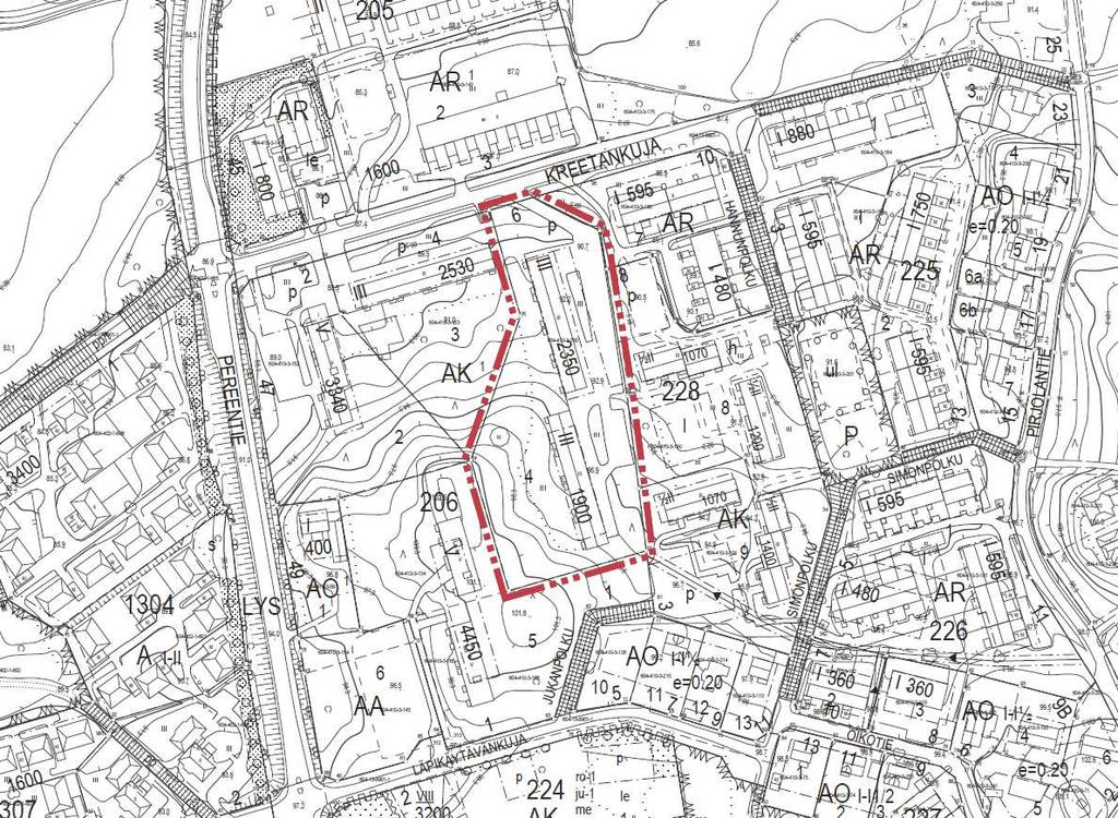 Voimassa oleva asemakaava vuodelta 1971 Tampereen kaupunkiseudun