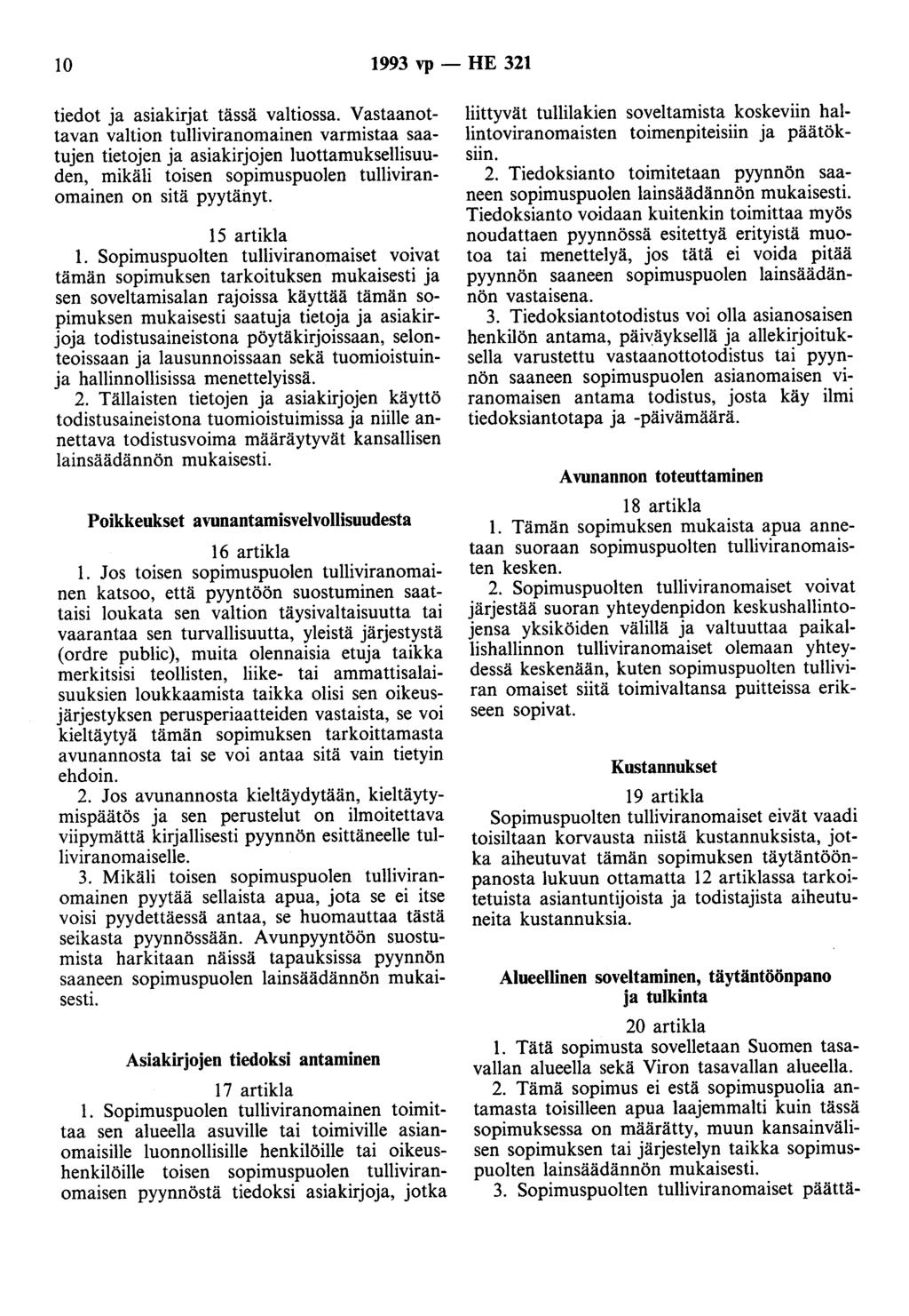 0 993 vp - HE 32 tiedot ja asiakirjat tässä valtiossa.