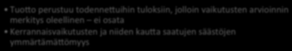 mahdollisuus käycämäcä TuoCo perustuu todennecuihin tuloksiin, jolloin vaikutusten arvioinnin merkitys oleellinen ei