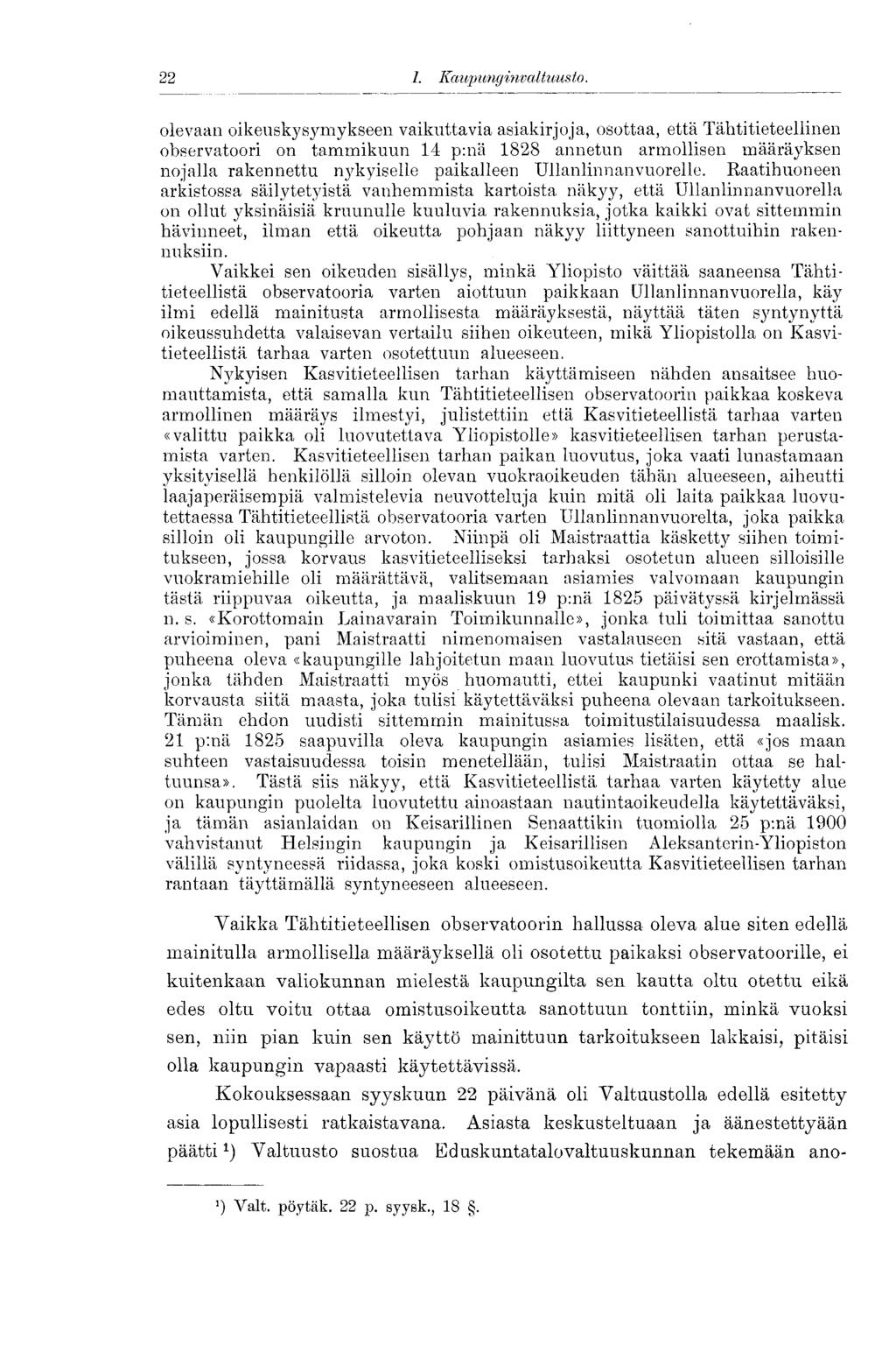 22 I. Kaup unginvaltuus to.