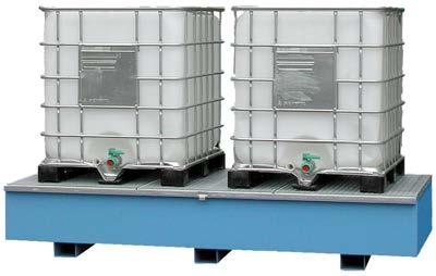 IBC valuma-allas yhdelle, sinkitty 1300 x 1360 x 790 mm 1100 L 1 150 P21-2602 IBC valuma-allas kahdelle, maalattu 2680 x 1300 x 480 mm 1100 L 1 070 P21-1602 IBC valuma-allas