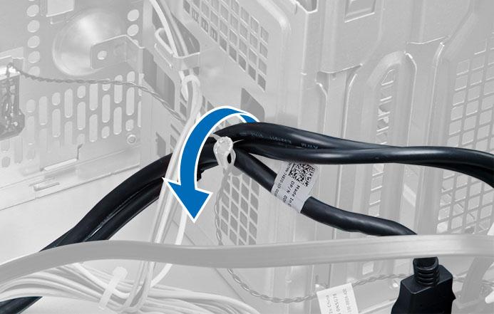 Vapauta I/O-paneelin ja data- ja USB-datakaapeli tietokoneen kiinnikkeestä. 5.
