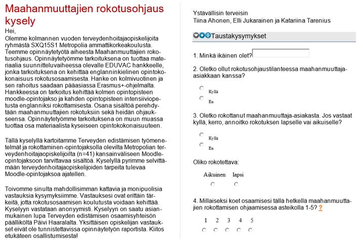 1 (3) Liite 1 Sähköinen