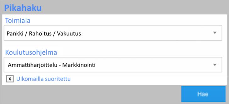 37 Kuva 10. Hahmotelmaehdotus liiketalouden raporttien hakutoiminnon kehittämiseksi.