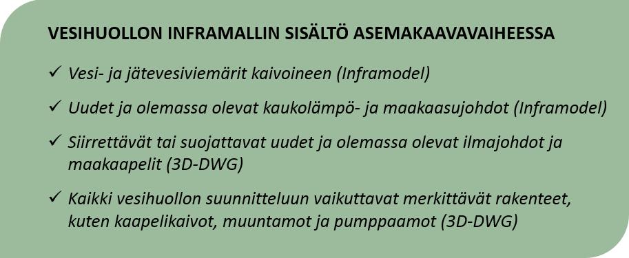 84 Vesihuolto Asemakaavavaiheen vesihuoltosuunnitelman yhteydessä viimeistellään kaava-alueen mitoitukset tontti- ja korttelikohtaisesti sekä selvitetään eri mitoitusvaihtoehtojen vaikutukset,