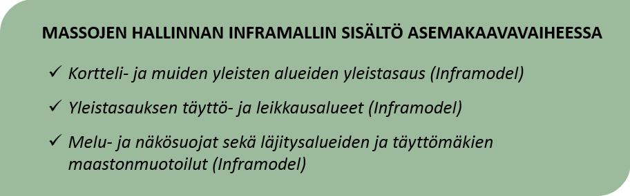 86 täyttötarpeet sekä massojen mahdolliset välivarastointipaikat sekä suunnitella alueen rakentamisen vaiheistus ja tonttien luovutus siten, että asemakaava-alueella syntyisi mahdollisimman vähän