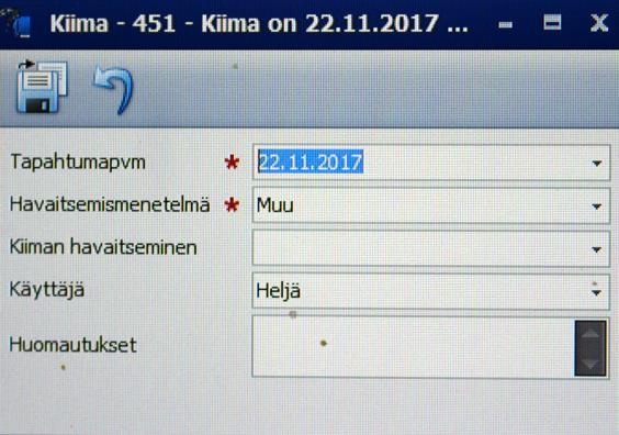 1(13) LIITE 1 Kiiman lisääminen lehmälle 1) Avaa lehmän kortti (käytä ylärivin