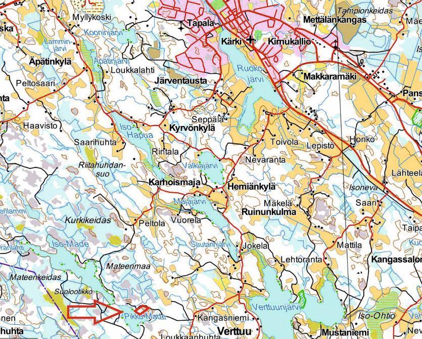 3 Pikku-Made ranta-asemakaava 3:n muutoksen selostus (kaavaehdotus) Kaupunkisuunnittelukeskus 06.11.2018 Kuva 1. Kaava-alueen sijainti 1.