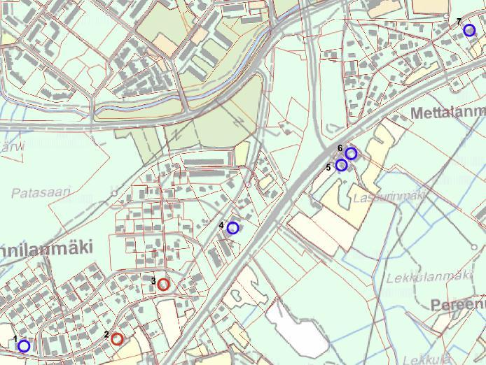 Vanhat talot, Junnila, Öörni, Kotikoivikko/Hedgergin syntymäkoti, Lassuri, Mettala ja Similä aina Ollinsaaren